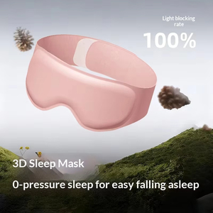 Nouveau design <span class=keywords><strong>Masque</strong></span> de sommeil 3D intégré, bloquant la lumière, avec ailettes nasales en mousse à mémoire de forme lestée, style long pour dormir - Product Image 6