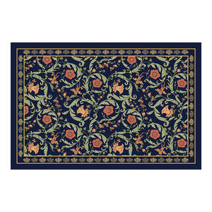 Tapis de porte rectangulaire en diatomite amélioré, motif floral, antidérapant, style américain, anti-poussière, pour entrée de maison et intérieur - Product Image 2