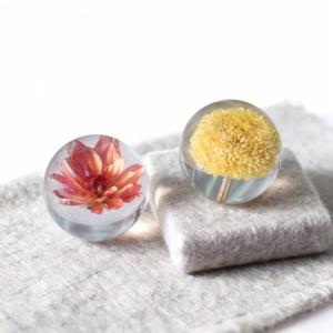 Custom Dried Flower Resin Ball Paperweight Handmade Resin Flower Ball Craft for Souvenir <b>Gift</b> Wedding <b>Gift</b> Promotion - Product Image 2