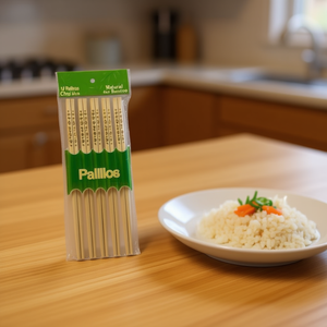 Palillos Wooden Chopsticks 12Pcs Natural Bamboo For Food Serving - Product Image 2