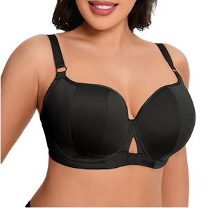 Soutien-gorge sans armatures grande taille en maille respirante, anti-affaissement, push-up, à trois agrafes, doux pour la peau, vente en gros - Product Image 1