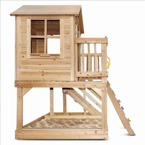 <span class=keywords><strong>Aire</strong></span> <span class=keywords><strong>de</strong></span> <span class=keywords><strong>jeux</strong></span> en bois personnalisée en gros à deux étages pour l'extérieur, la cour, le jardin, avec bac à sable et structure d'escalade pour enfants - Product Image 4