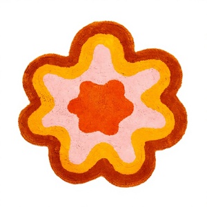 Alfombras de Baño Florales Ecológicas Modernas Personalizadas al por Mayor, Alfombras de Baño de Diseño de Secado Rápido, Alfombras de Algodón Hechas a Máquina con Mechones, Estilo Americano - Product Image 1