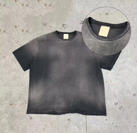 Vente en gros T-shirts unisexes personnalisés 100% coton Col ras du cou avec épaules tombantes Pierre délavée à l'acide T-shirts pour hommes