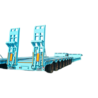 Fabrication professionnelle, marque Huajin, origine Chine, semi-remorque à plateau plat pour conteneurs de 40 pieds, 3 essieux, charge lourde, pour le transport de marchandises en vrac