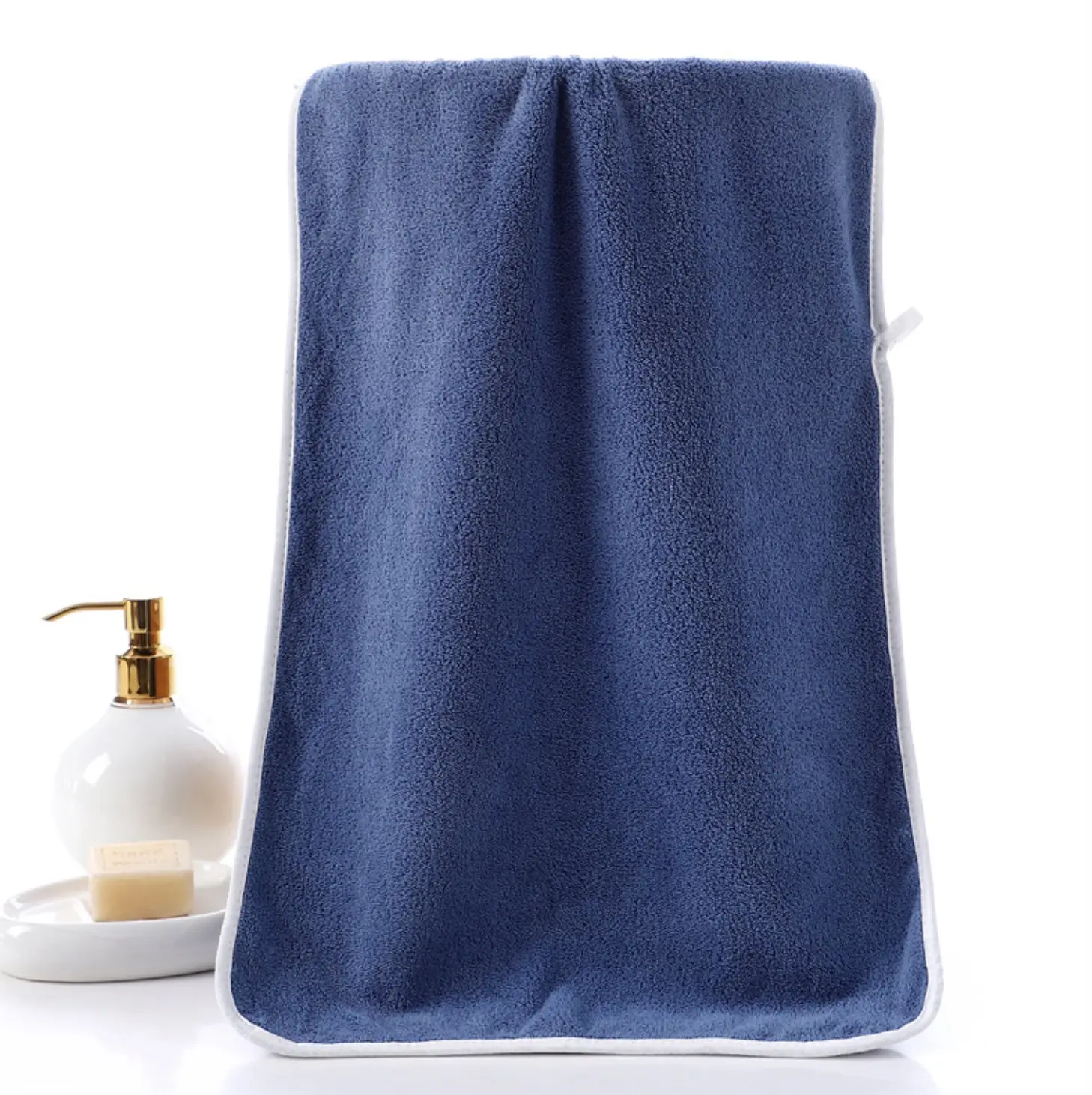 पुन: प्रयोज्य अनुकूलित लोगो Microfiber चेहरा तौलिया गुलाबी ब्रश सुखाने के लिए निजी लेबल तौलिया कपड़ा