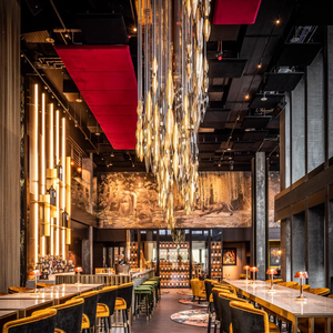 Hiện đại sang trọng trang trí trần ánh sáng mặt dây chuyền biệt thự sảnh khách sạn hội trường lớn dự án LED tay thổi đèn chùm thủy tinh - Product Image 3