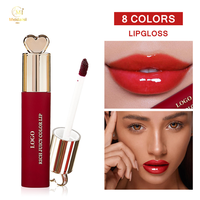 Vente en gros de gloss à lèvres hydratant minéral pailleté, base à lèvres transparente, rouge à lèvres liquide vegan, marque privée, fini mat, personnalisé, sans cruauté