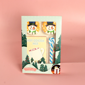 Người tuyết theo chủ đề Bộ quà tặng cà phê rắn với Kẹo sô cô la sữa ngọt ngào bánh quy mứt bóng mẫu cốc - Product Image 1