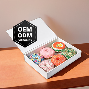 Boîte à beignets personnalisée pour boulangeries en carton écologique pour œufs ou collations - Product Image 1