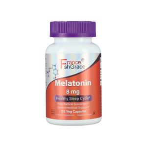 Suplemento de Melatonina Premium de 8 mg, 120 Cápsulas Vegetales para un Sueño Saludable, Alivio del Estrés y Apoyo Antioxidante para Adultos - Product Image 1