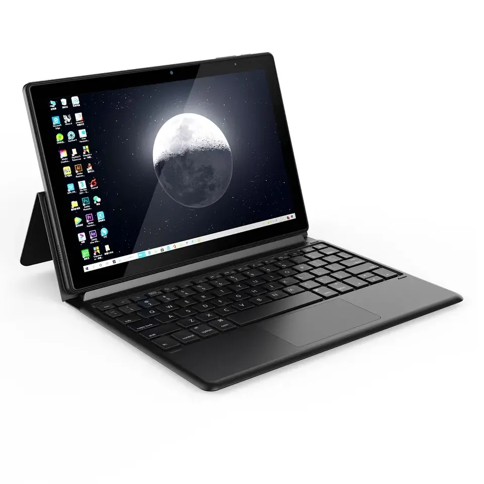Notebook Murah 2 In 1 Jendela S Laptop untuk Siswa Tablet PC Win10 10.1 Inci dengan Keyboard Dapat Dilepas Mouse BT dan Pena Sentuh