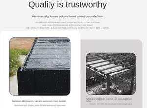 Pérgola bioclimática motorizada aluminio 6x4 iluminación cenador <span class=keywords><strong>2x2</strong></span> arcos cenadores pérgolas puente pérgolas - Product Image 5