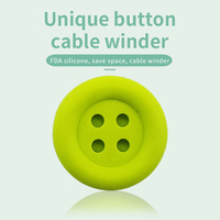 Clip de câble d'écouteurs en silicone en forme de bouton, nouveau design