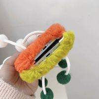Gafas de Sol de lujo para niñas y niños, sombrero Monster, fundas de teléfono de felpa para iPhone 13 14 15 Pro Max 11 12 XR, funda de piel esponjosa cálida para invierno