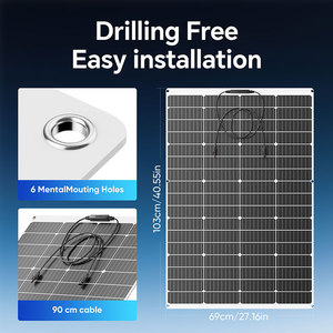 Cao hiệu quả linh hoạt panel năng lượng mặt trời 100W 150W 200W 300W Monocrystalline linh hoạt Tấm pin mặt trời cho RV Trailer cắm trại - Product Image 3