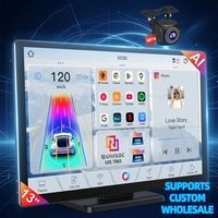 Autoradio universel Android 14 pour voiture avec navigation GPS, écran tactile 13 pouces, lecteur MP5, tableau de bord, écran QLED 5G, garantie 1 an