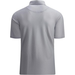 Polo de jacquard con burbujas personalizado para hombre, manga corta, de secado rápido, tejido de punto. - Product Image 3
