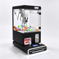Mini machine à griffes d'arcade avec accepteur de billets et paiement par carte, machine de préhension de jouets de bureau pour centre de jeux d'arcade