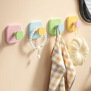 Crochets à ventouse Dopamine, crochets muraux carrés amovibles pour salle de bain et toilettes, matériau PP A74 - Product Image 1