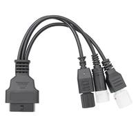 Cable de Diagnóstico para Motocicleta 3 en 1, Adaptador de 3 Pines, 4 Pines y 6 Pines a OBD2 de 16 Pines, 12V, IP67, Impermeable, con Núcleo de Cobre