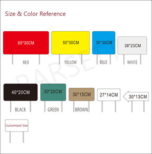 Personnalisable 270x140mm en plastique recyclé pour voiturettes de golf, marqueur de contrôle directionnel <span class=keywords><strong>et</strong></span> de circulation avec pointe - Product Image 5