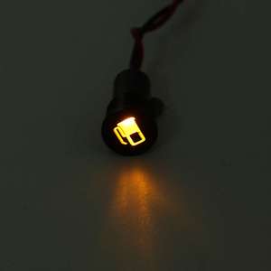 Metal Led Dashboard Indicator <b>Light</b> 8mm 12V 24V 36V Waterproof With <b>Wire</b> For Car Electrical Appliances - Product Image 3