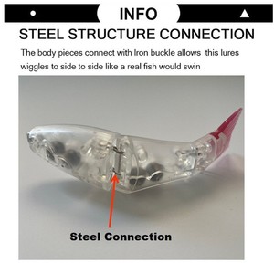 Nueva llegada 3 segmentos articulados Swimbait 16cm 59g Multi-Sección de cola suave en blanco señuelo de pesca cebo - Product Image 4