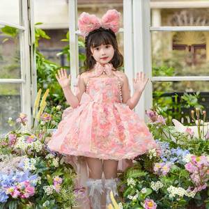 green emerald velvet dress Little Girls Pageant Dress Formal Party Long Chiffon Flower Girl Dresses Wedding Sleeveless Junior Bridesmaid Dress, Dusty Rose / 4