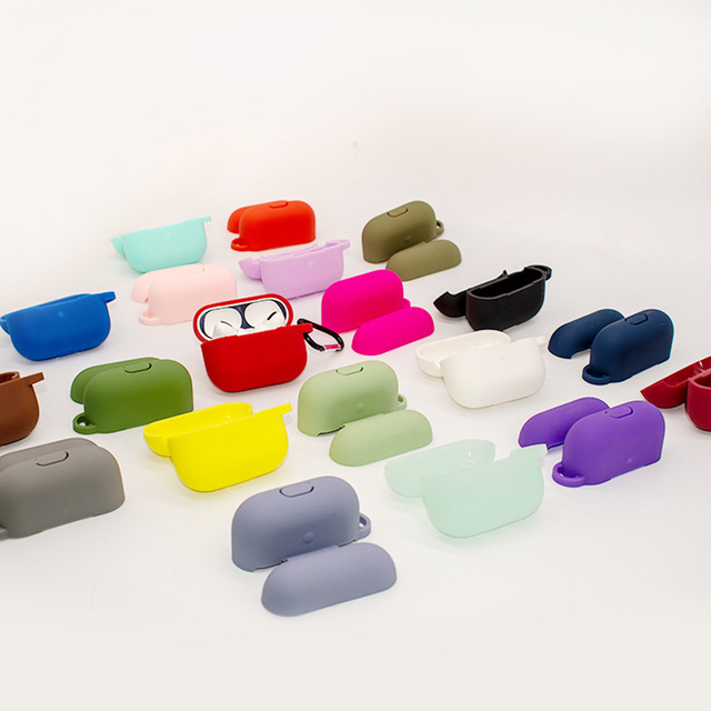 Factory Supply 21 Colors High Quality Integrated Silicone Earphone Case for Aipods Pro Case Cover
