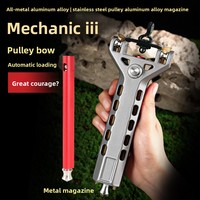 Slingshot automatique mécanique, en alliage d'aluminium CNC, entièrement métallique, avec chargeur, pratique pour l'extérieur, catapulte pour adultes, pour l'entraînement