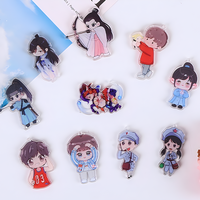 Chine fabriqué en usine conception personnalisée petite quantité porte-clés acrylique pendentif en plastique arc-en-ciel Laser breloque porte-clés acrylique personnalisé