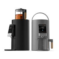 Nouvelle conception Hotsy : Machine à samovar, mini bouilloire électrique portable avec poignée en bois et ensemble théière avec plateau