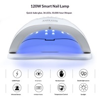 Lampe UV LED ZHIJIA 120W en plastique avec 4 réglages de minuterie Sunx5plus pour la polymérisation du vernis à ongles en gel