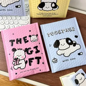 Self Seal Cute Dog Printed Poly Bubble Mailer Bags Envelope Shockproof Boutique Padded Bags