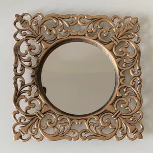 Wedding Events Party 12" Gold Mirror <strong>Square</strong> Plastic Charger <strong>Plates</strong> with Embossed Rims for Table <strong>Setting</strong> - Product Image 6