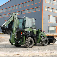 Livraison Gratuite - Chargeuse-pelleteuse diesel 4x4 haut de gamme, nouvelle compacte, LANDWARD, chargeuse-pelleteuse sur roues