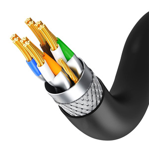 สายแพทช์อีเธอร์เน็ต Cat8 40Gbps 2000MHz SFTP สายเคเบิลเน็ตเวิร์ก RJ45 ทองแดงบริสุทธิ์แบบหุ้มฉนวน สำหรับศูนย์ข้อมูลเกมมิ่ง 28AWG 1 เมตร - Product Image 3