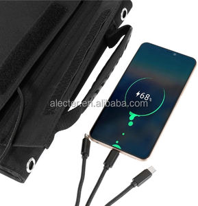 ALECTER Panneau solaire portable pliable en silicium monocristallin 60W Haute efficacité Écologique Chargeur USB Étanche IP65 - Product Image 5