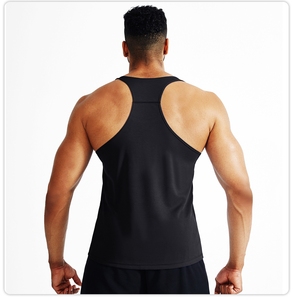 Aoyema Débardeur de sport pour homme, couleur unie, logo brodé, vêtements de sport, débardeur de sport pour homme, débardeur de sport, débardeur - Product Image 6