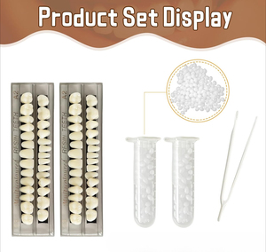 Prótesis Dentales Completas de Resina Acrílica, Dientes Sintéticos de Polímero, 23 Tonos A2, Reemplazo Conveniente, DIY - Product Image 2