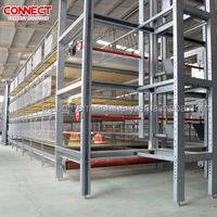 Cage automatique de batterie de poulets de chair de volaille de volaille Coop équipement d'élevage de ferme de grande capacité gestion de système de nouvelle usine