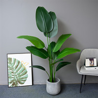 Faux bananier artificiel réaliste, style nordique tropical, plante artificielle de 0,8m à 2,4m, grande palmier artificiel en pot pour la décoration de la maison et du bureau