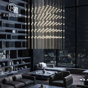 Pendentif Constellation de Luxe Style Nordique pour Hall d'Hôtel, Lampe de Plafond LED Personnalisée en Laiton et Acrylique pour Projet de Designer - Product Image 1