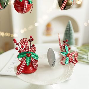 Christmas Tree Festive Decorations New Year's Bow Bell Ornaments with <b>Battery</b> Power Window Display Wind Chimes - Product Image 4