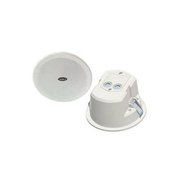 XIDLY-Pa System Waterproof Ceiling Speaker with 70V/100V Transformer 9W Max Power White ABS & Aluminum Alloy for Bathrooms
