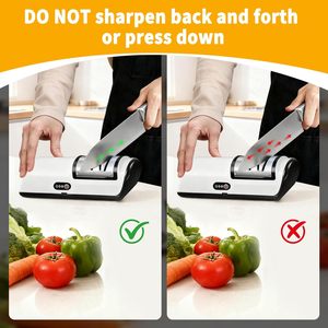 Aiguiseur de couteaux électrique <span class=keywords><strong>professionnel</strong></span> Cuisine 2 en 1 Multifonctionnel Aiguiseur de couteaux automatique <span class=keywords><strong>Machine</strong></span> <span class=keywords><strong>à</strong></span> aiguiser les lames - Product Image 5
