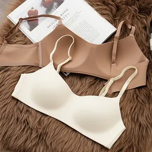 Sujetadores transpirables sin costuras para mujer, sujetador fino de realce, sujetador de soporte sólido sin aros, ropa interior cómoda para mujer y Niña - Product Image 5