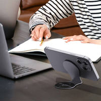 Support magnétique pliable et mince réglable en alliage d'aluminium Support pour ordinateur portable Support pour écran d'ordinateur et téléphone