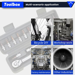 Podofo High Quality Multifunctional 13PCS Bicycle Quick-release 0.2NM Wrench 2 to 24NM Adjustable Small Torque Ratchet Wrench - Product Image 4
